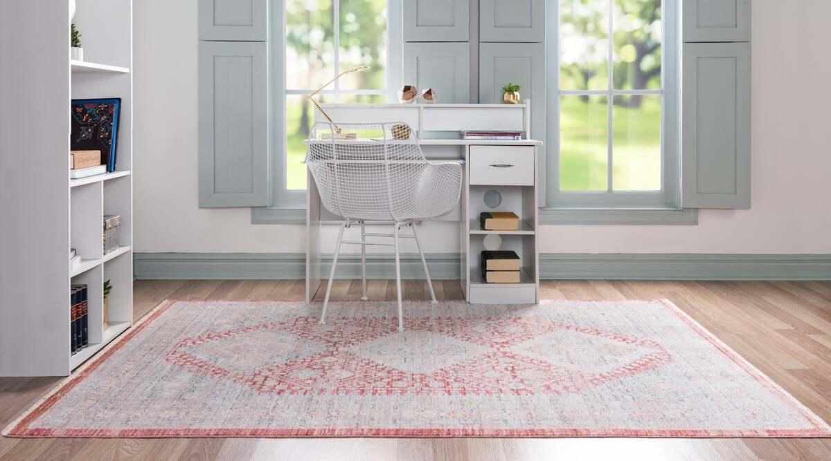 Unique Loom Indoor Rugs - Noble 10x14 Red & Beige