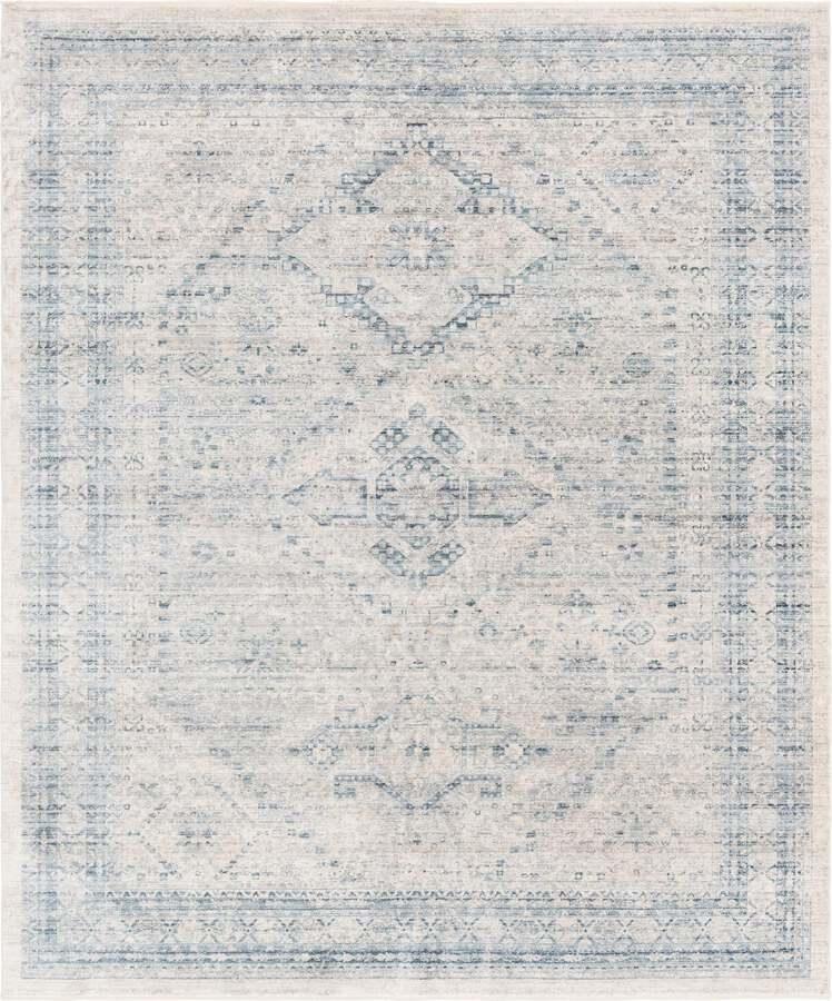 Unique Loom Indoor Rugs - Noble 9x12 Gray & Blue