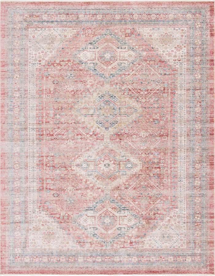 Unique Loom Indoor Rugs - Noble Country 10x14 Rectangular Rug Cream