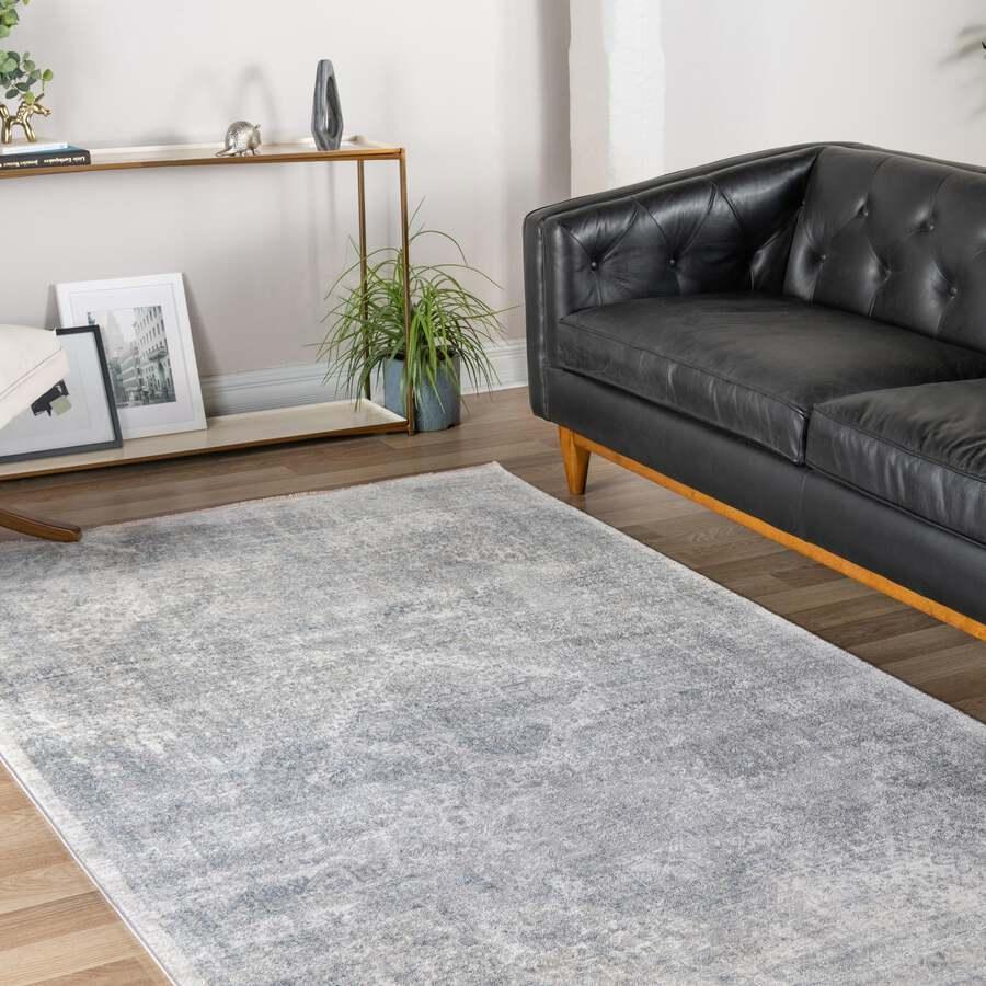 Unique Loom Indoor Rugs - Noble Country 10x14 Rectangular Rug Gray