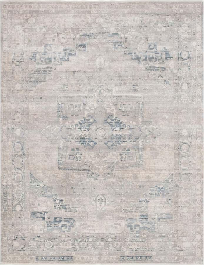 Unique Loom Indoor Rugs - Noble Medallion 10x14 Blue