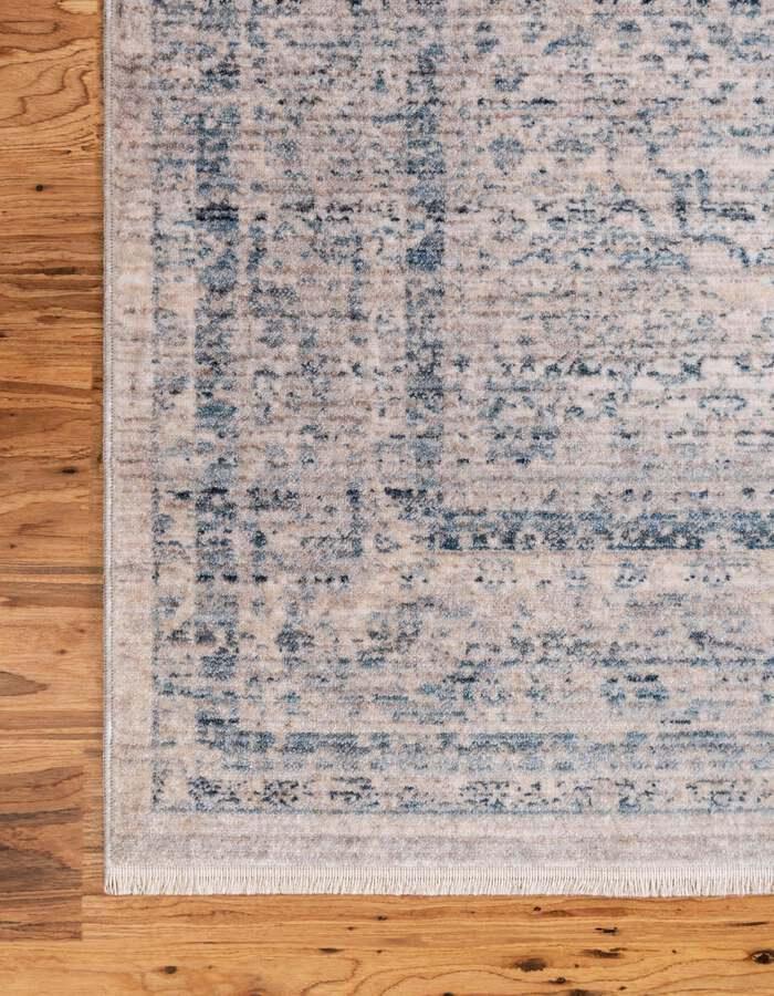 Unique Loom Indoor Rugs - Noble Medallion 9x12 Gray & Blue