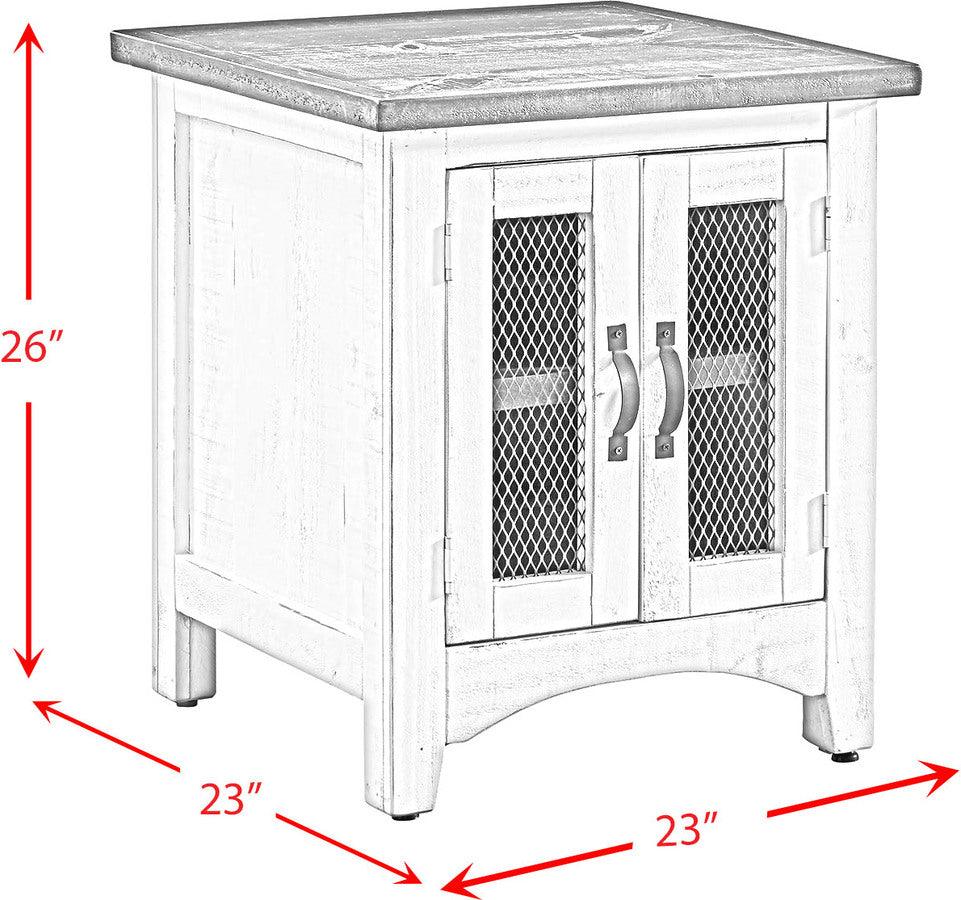 Elements Side & End Tables - Nolan End Table in White