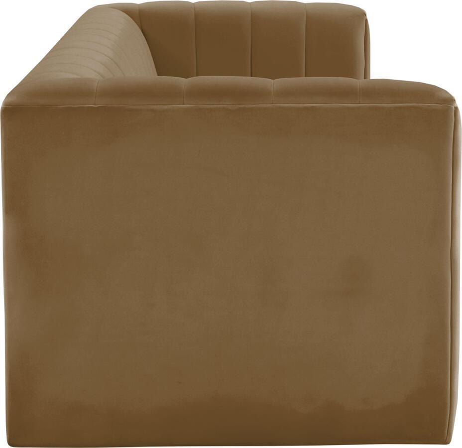 Tov Furniture Sofas & Couches - Norah Cognac Velvet Sofa Cognac