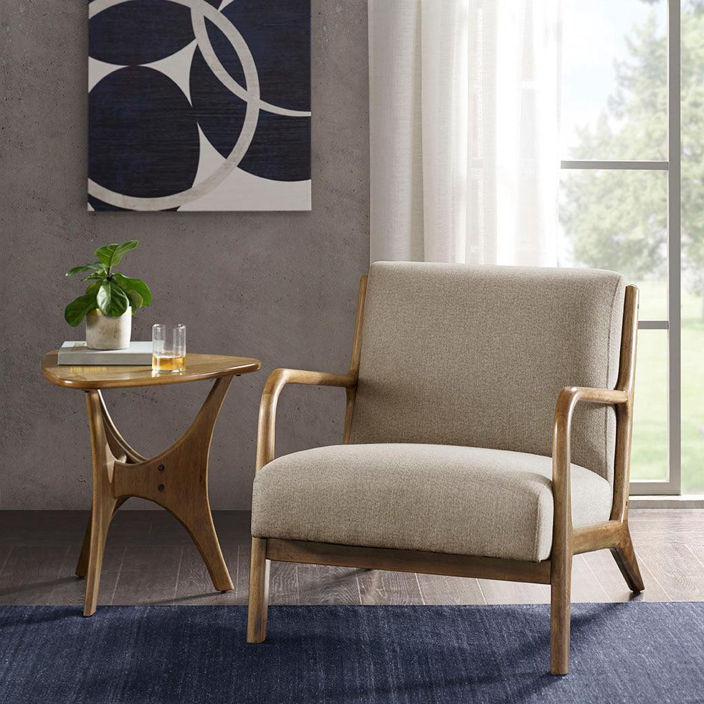 Novak Lounge Chair Taupe Mid Century Modern Design Buy Now