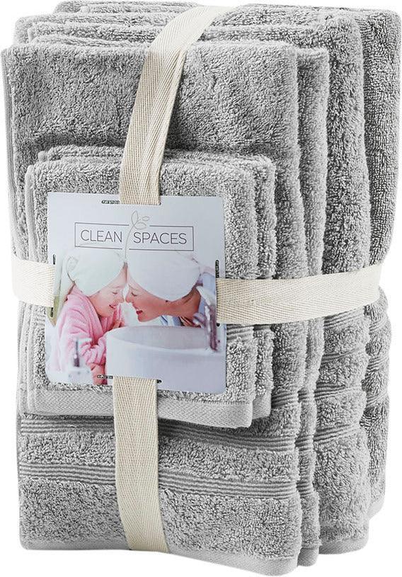 Nurture Sustainable Antimicrobial 6 Piece Towel Set Grey