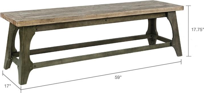 Olliix.com Benches - Oliver Dining Bench Gray