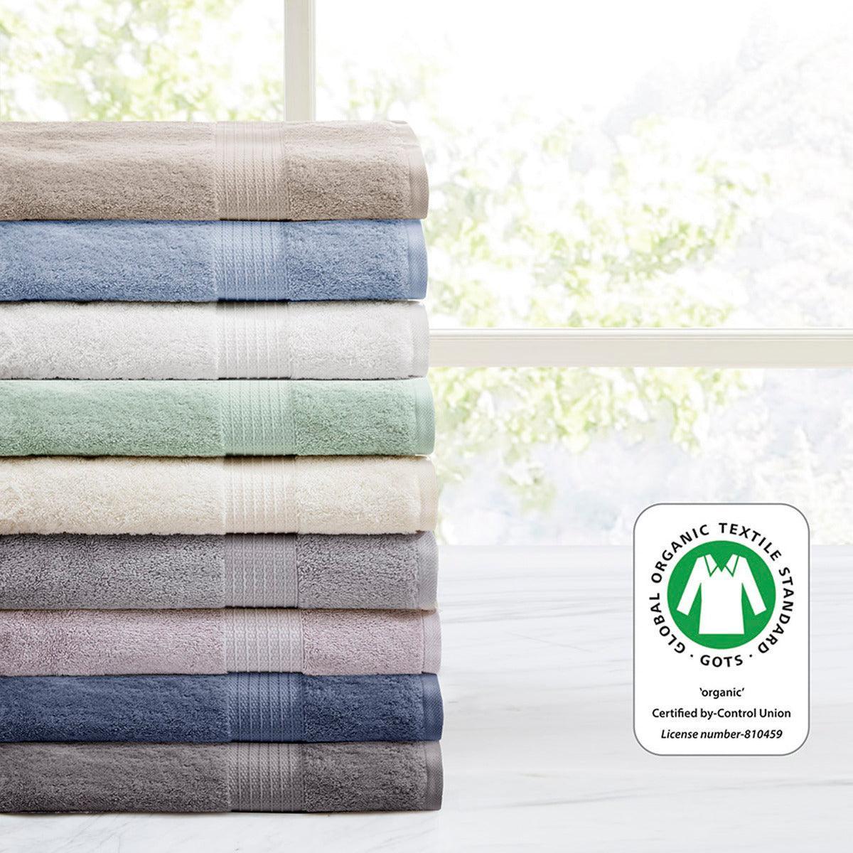 6-Piece White Bath Towel Set >100% GOTS Certified Organic Turkish Cotton –  Live Grund