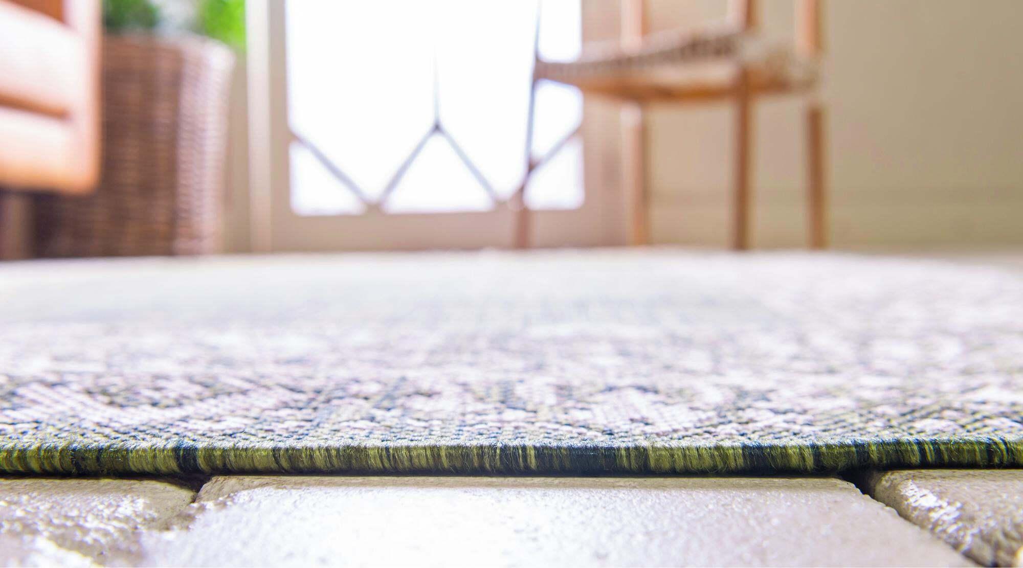 Unique Loom Anti-Slip Rug Pad, Beig/Green, 8x10 ft