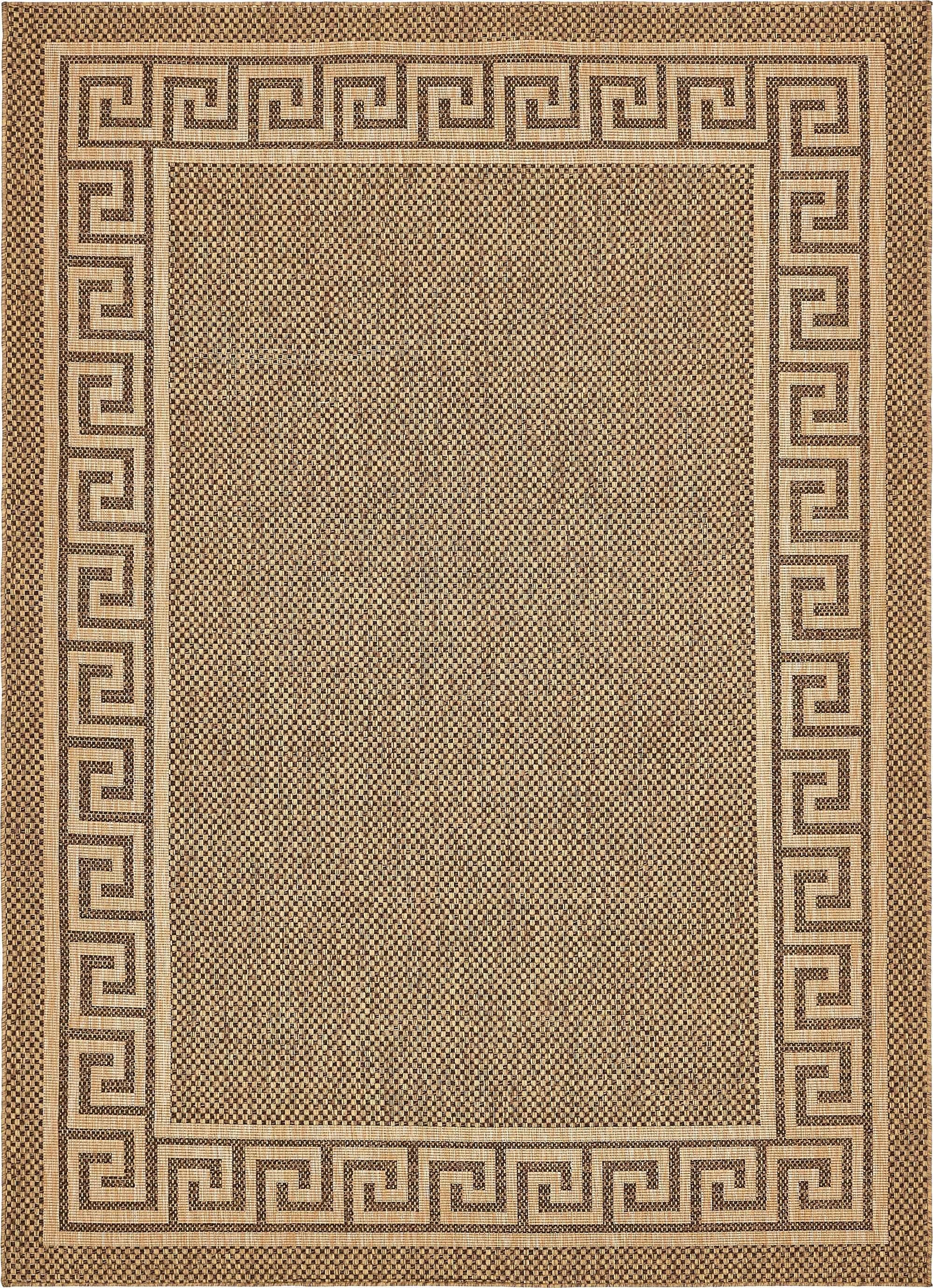 Unique Loom Outdoor Greek Key Area Rug - 2'2 x 3' - Gray