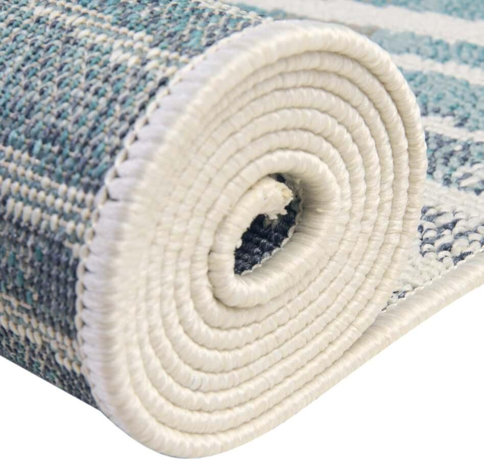 Unique Loom Outdoor Rugs - Outdoor Coastal Coastal 9x12 Rectangular Rug Ivory