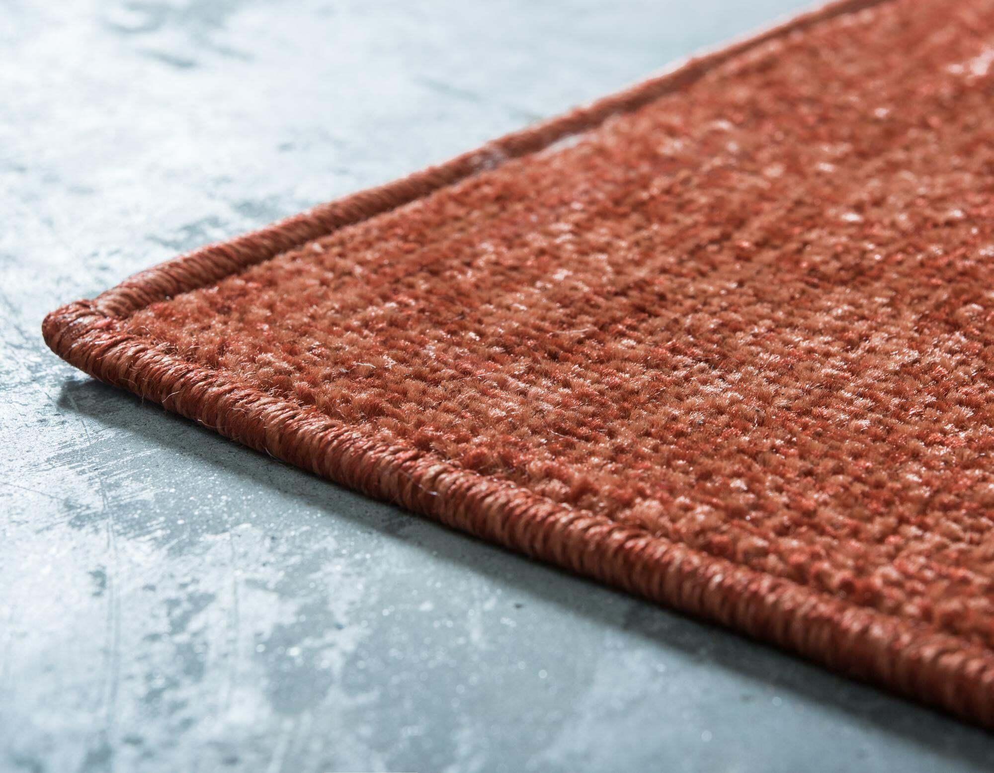 Unique Loom Outdoor Rugs - Outdoor Modern Border Rectangular 9x12 Rug Terracotta & Beige