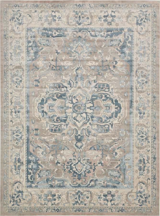 Unique Loom Indoor Rugs - Paris Bohemian 10x13 Rectangular Rug Tan