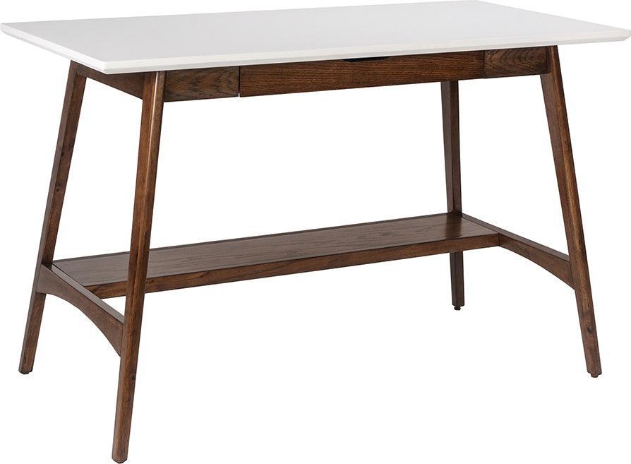 Olliix.com Desks - Parker Desk Off-White & Pecan