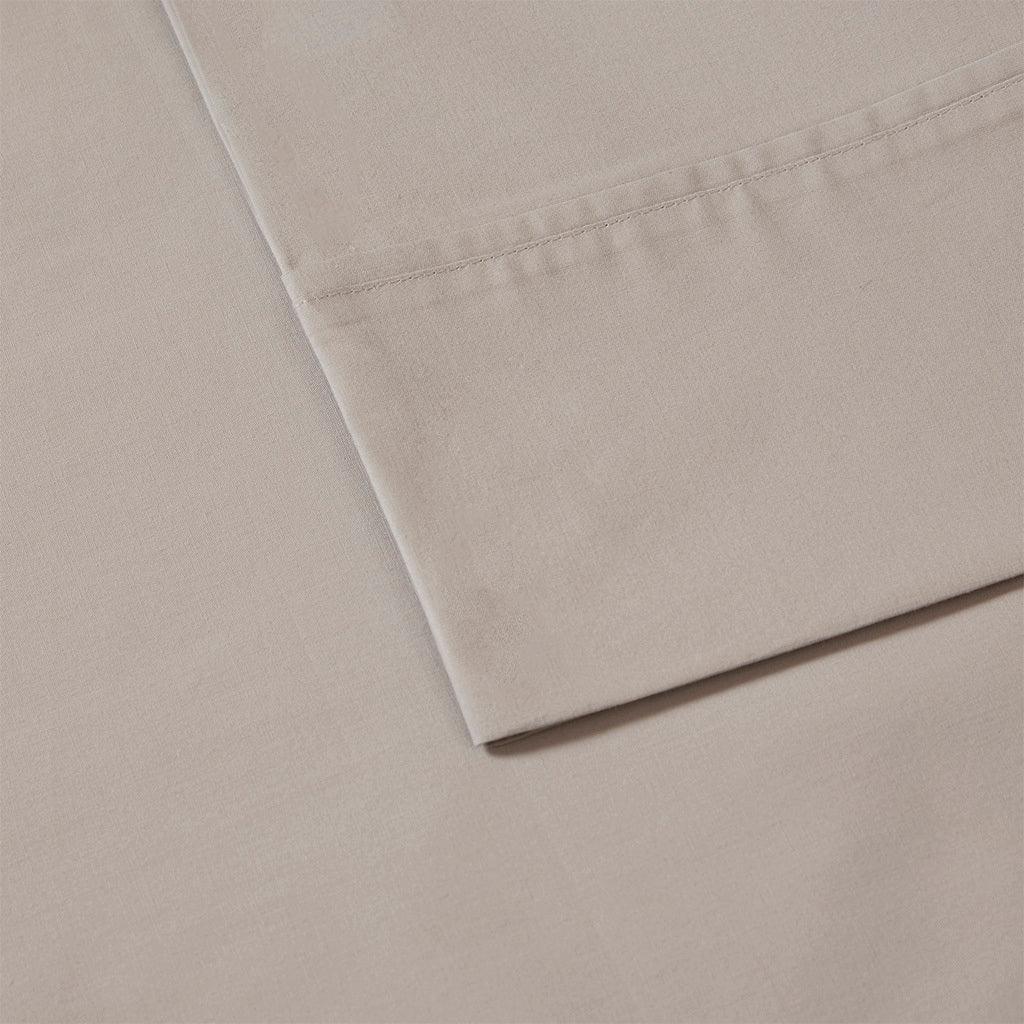 Olliix.com Sheets & Sheet Sets - Peached Percale Queen Sheet Set Khaki