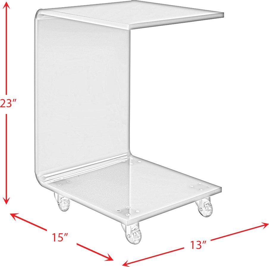 Elements Side & End Tables - Peek Acrylic Snack Table in Gold