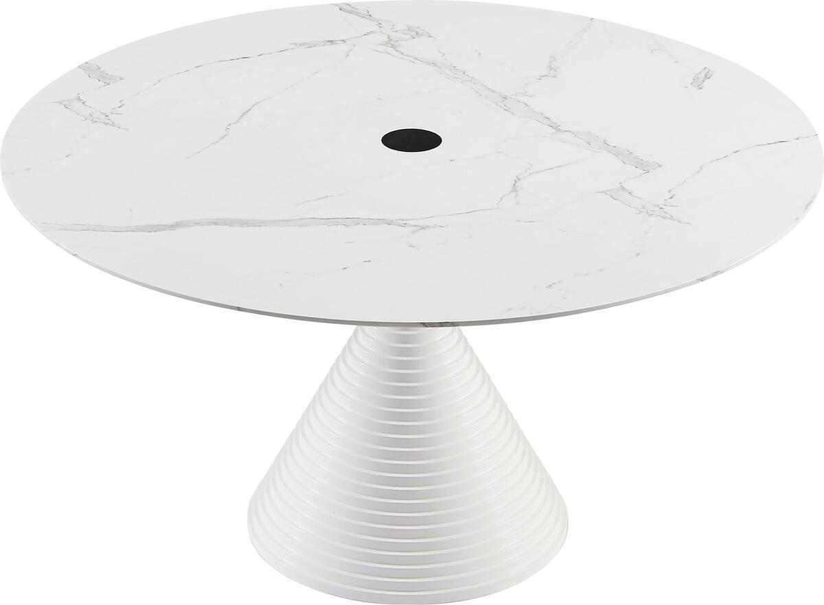 Tov Furniture Dining Tables - Piper White Round Dining Table