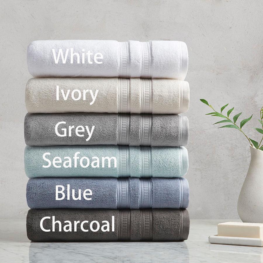 Beautyrest - Plume 100% Cotton Feather Touch Antimicrobial Towel 6 Piece Set - Charcoal