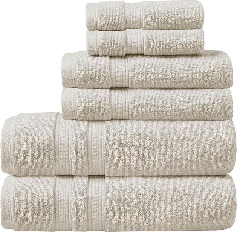 Shop Loft 100% Cotton Solid 6 Piece Antimicrobial Towel Set Navy, Bath  Towels