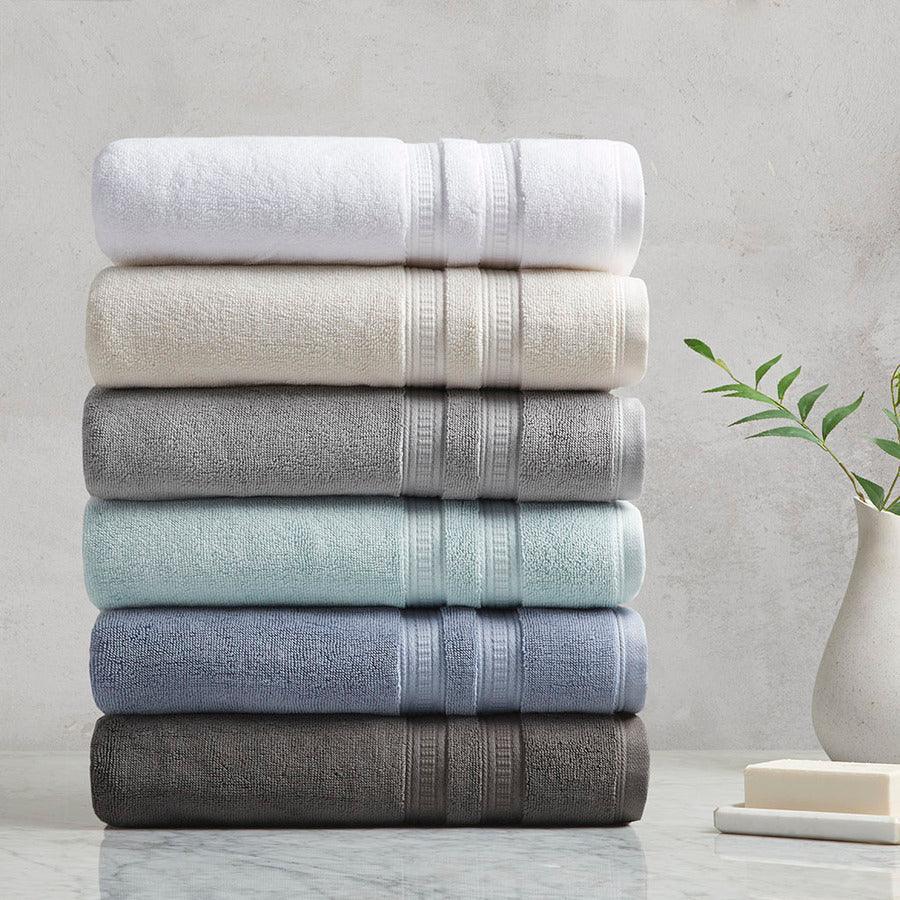 Shop Loft 100% Cotton Solid 6 Piece Antimicrobial Towel Set Navy, Bath  Towels