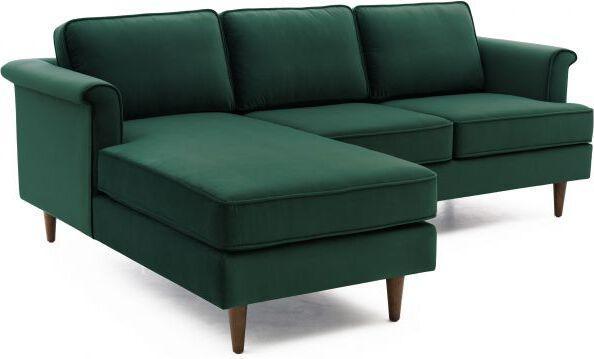 Tov Furniture Sectional Sofas - Porter Forest Green Velvet Sectional RAF