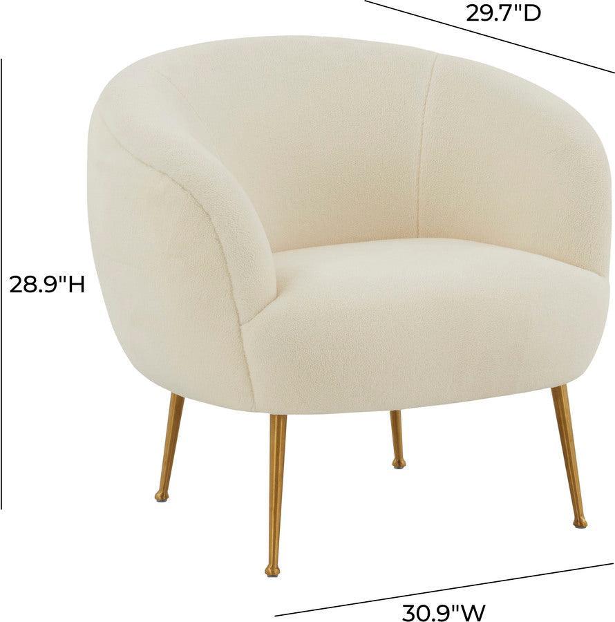 Tov Furniture Accent Chairs - Presley Faux Sheepskin Chair