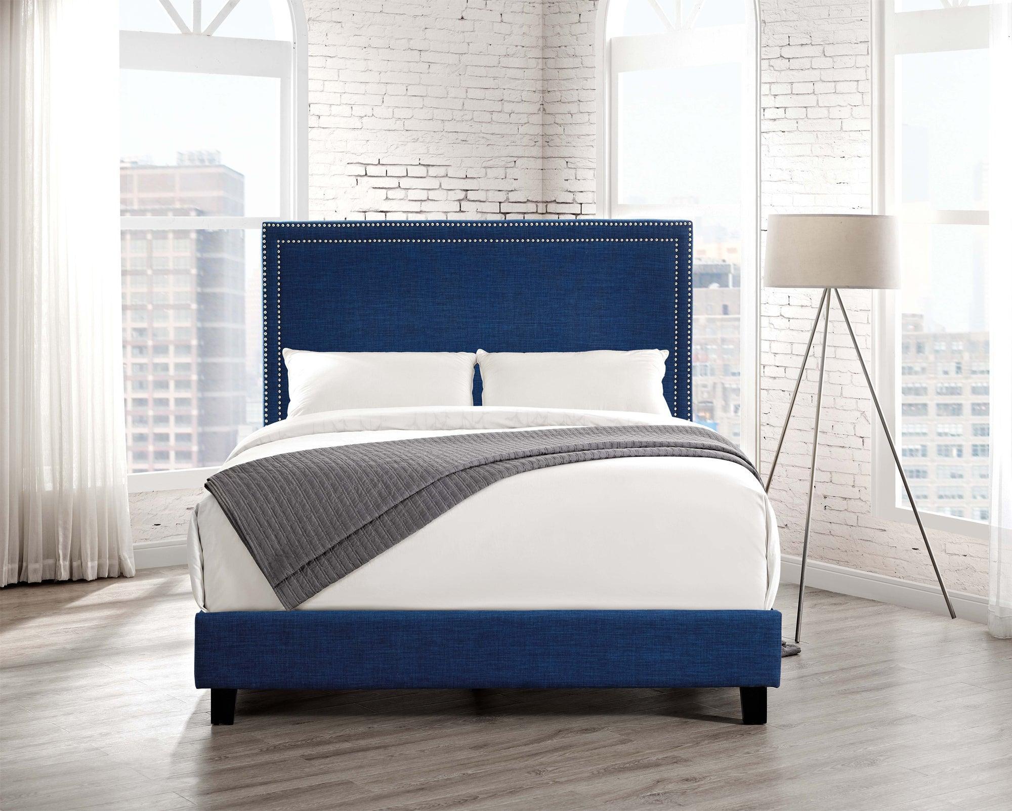 Elements Beds - Queen Platform Bed Blue