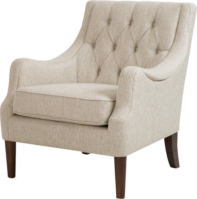 Olliix.com Accent Chairs - Qwen Button Tufted Accent Chair Beige