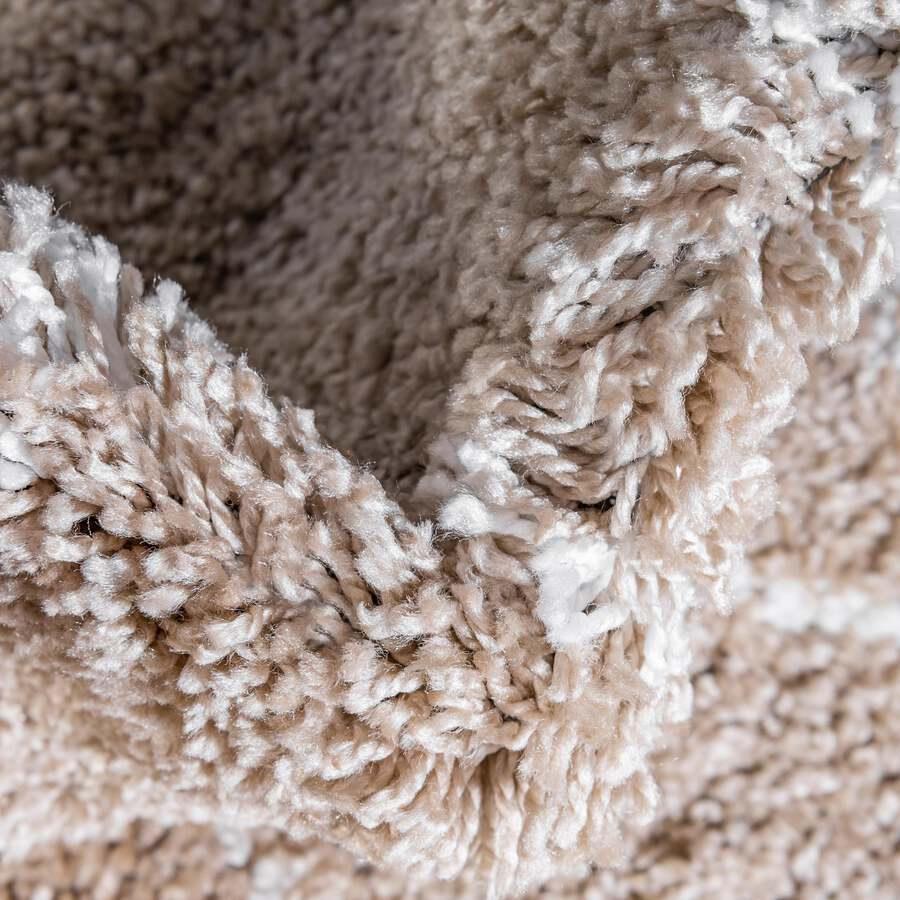 Unique Loom Indoor Rugs - Rabat Shag Comfort 9x12 Rectangular Rug Taupe