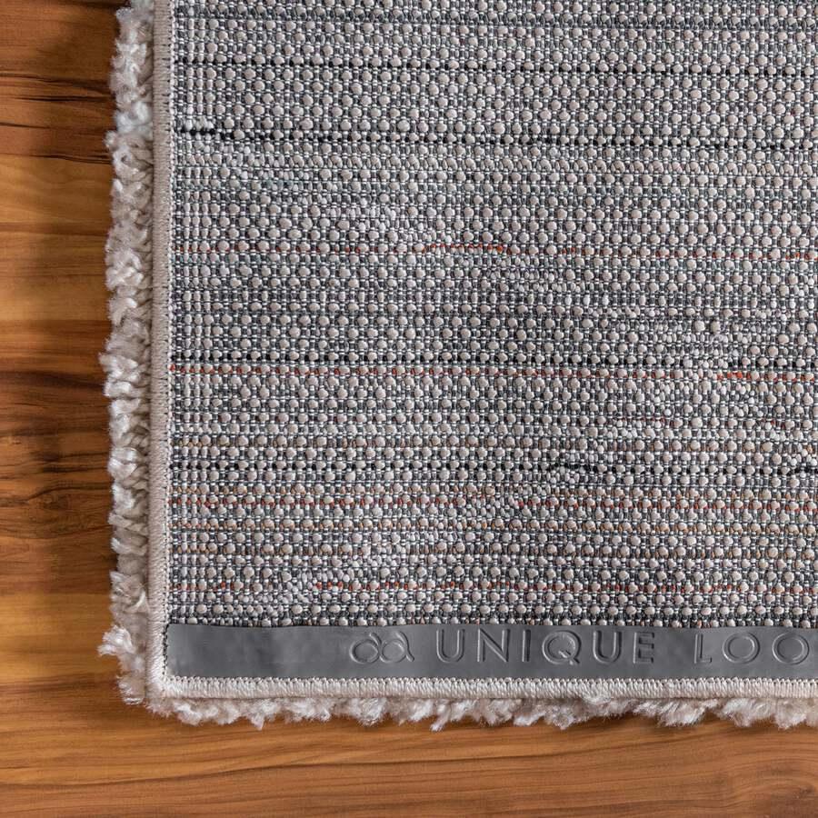 Unique Loom Indoor Rugs - Rabat Shag Comfort 9x12 Rectangular Rug Taupe