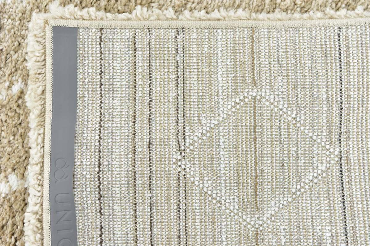 Unique Loom Indoor Rugs - Rabat Shag Scandinavian 9x12 Rectangular Rug Taupe