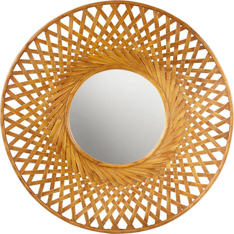 Light Wheel Bamboo Mirror