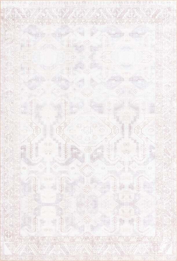 Unique Loom Indoor Rugs - Revival Asian 8x12 Rectangular Rug Gray