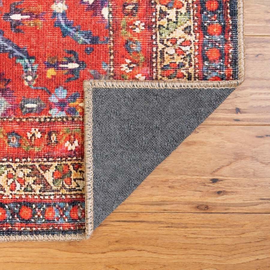 Unique Loom Indoor Rugs - Revival Traditional 8x12 Rectangular Rug Red