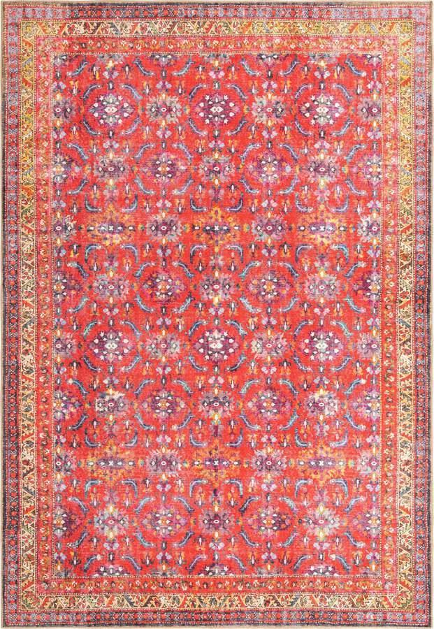 Unique Loom Indoor Rugs - Revival Traditional 8x12 Rectangular Rug Red