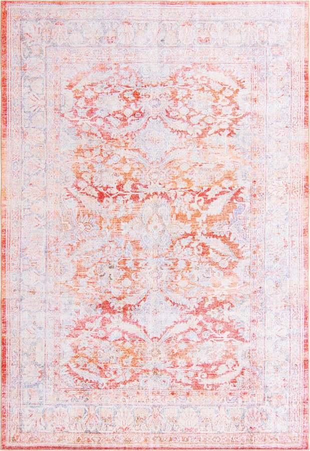 Unique Loom Indoor Rugs - Revival Traditional 8x12 Rectangular Rug Rust Red