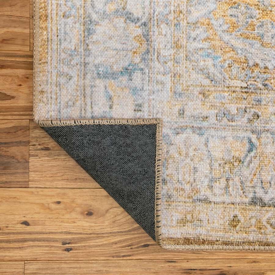 Unique Loom Indoor Rugs - Revival Traditional 8x12 Rectangular Rug Yellow