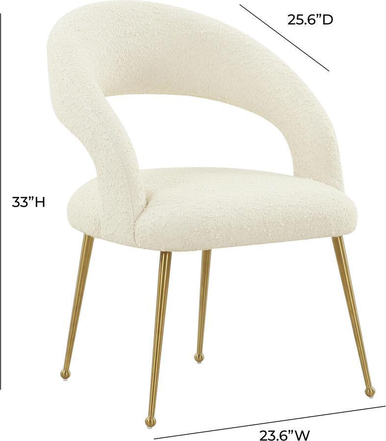 Giselle cream velvet online dining chair