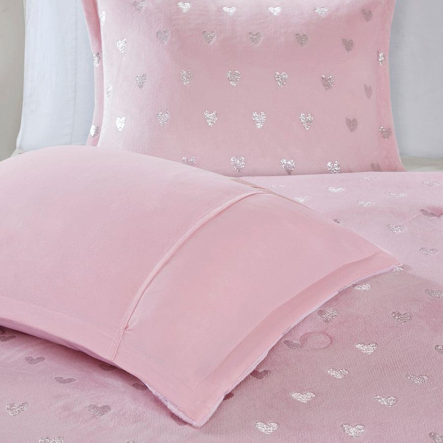 The Lexann Pink/White/Gray Twin Comforter Set is available at Complete  Suite Furniture, serving the Pacific Northwest.
