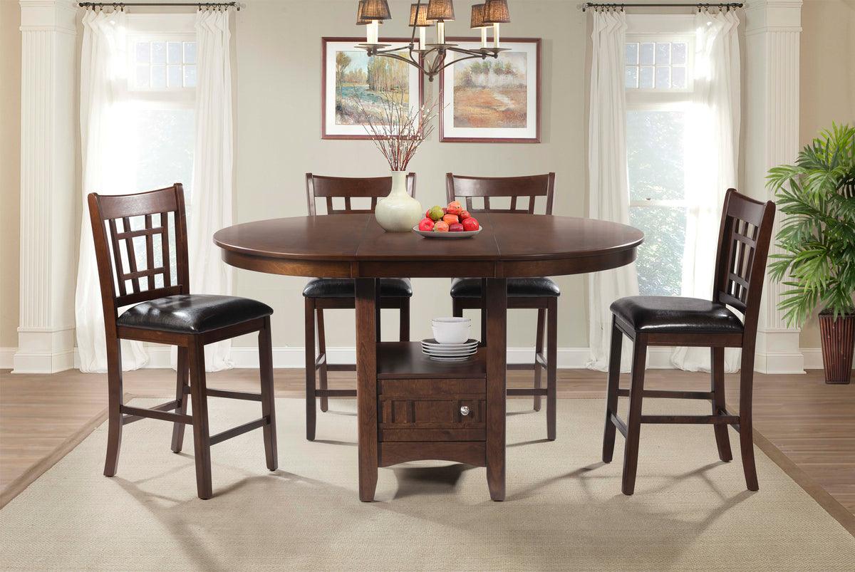 Elements Dining Sets - Sam Pub 5PC Dining Set Cherry