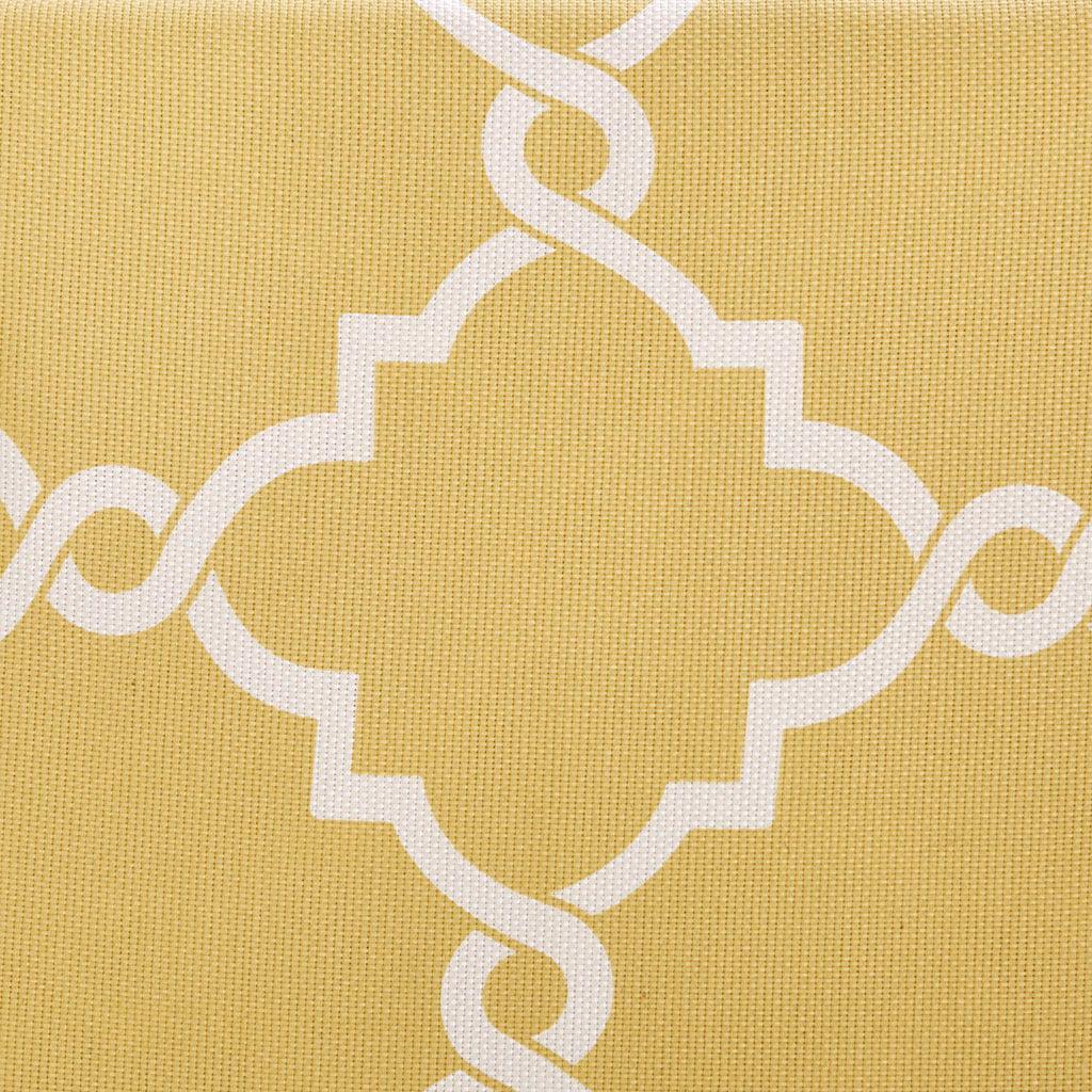 Olliix.com Curtains - Saratoga 95 H Fretwork Print Grommet Top Window Curtain Yellow