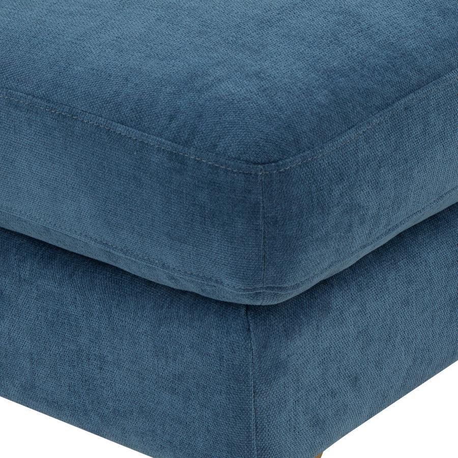 Tov Furniture Ottomans & Stools - Serena Blue Velvet Ottoman