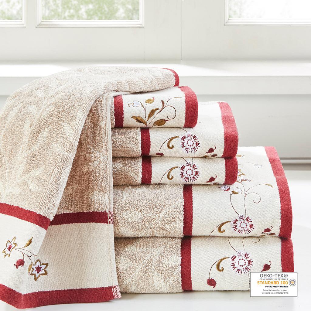 Olliix.com Bath Towels - Serene Bath Towel Red