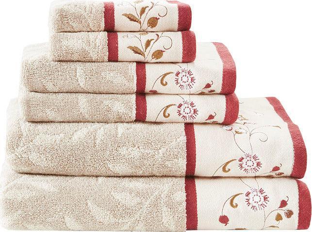 Olliix.com Bath Towels - Serene Bath Towel Red