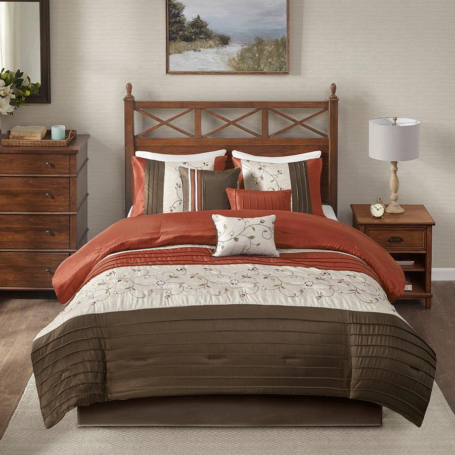 Buy Green Serene 7-Piece King Reversible Comforter Set-240x260 cm -  Multicolor Online in Oman