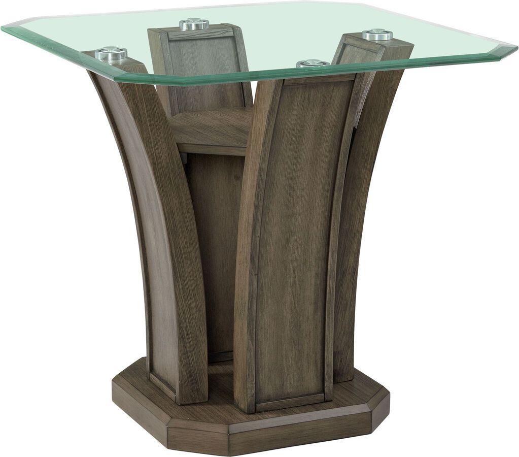 Elements Side & End Tables - Simms Square End Table in Gray