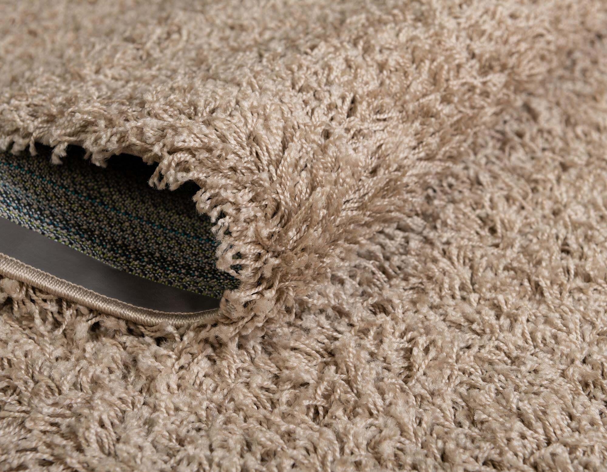 Unique Loom Indoor Rugs - Solid Shag Solid Rectangular 8x10 Rug Taupe