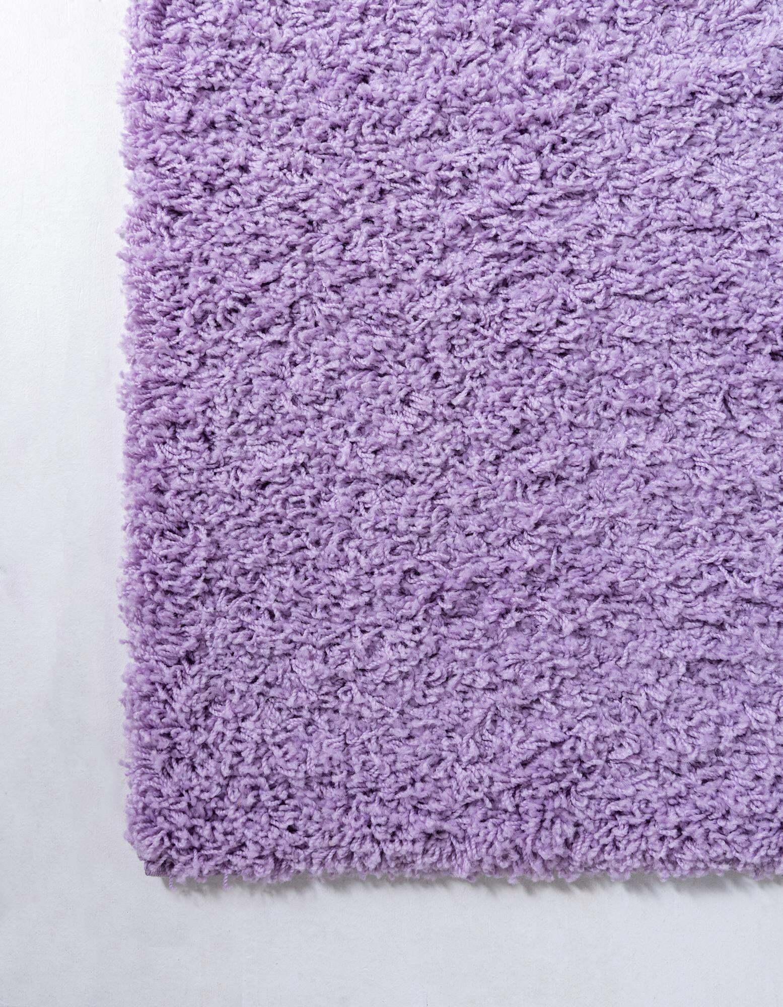 Unique Loom Indoor Rugs - Solid Shag Solid Rectangular 8x11 Rug Lilac