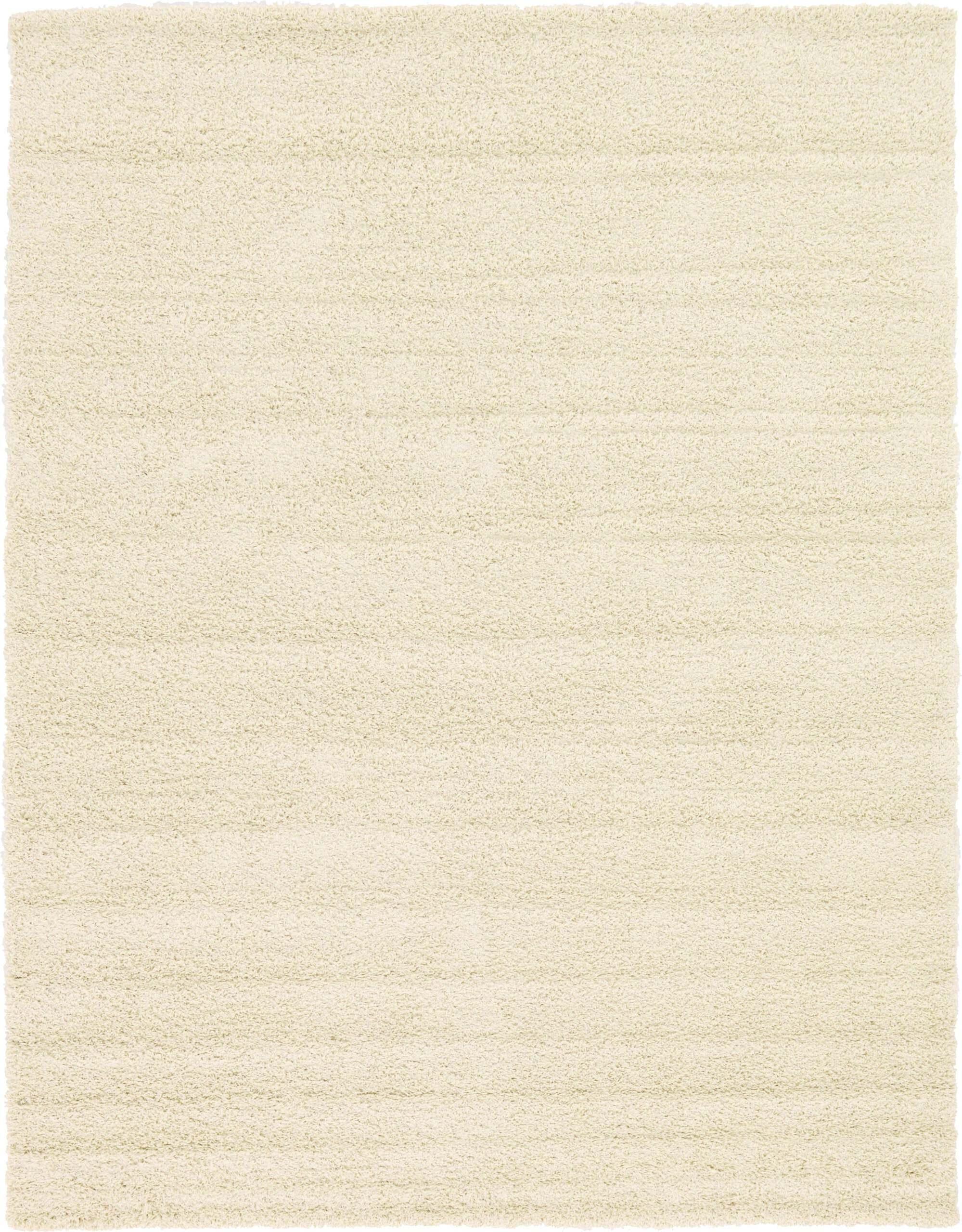 Unique Loom Indoor Rugs - Solid Shag Solid Rectangular 9x12 Rug Ivory