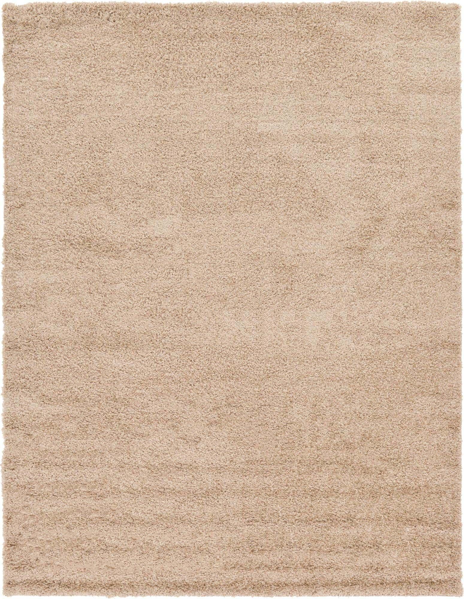 Unique Loom Indoor Rugs - Solid Shag Solid Rectangular 9x12 Rug Taupe